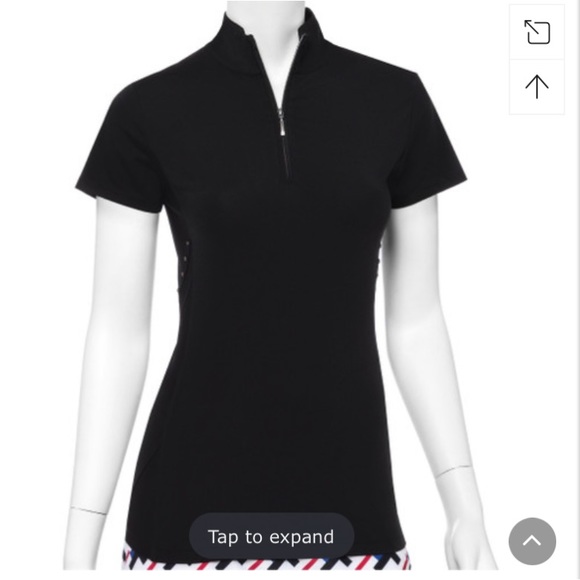 😍EP PRO NY Golf ⛳️ Top w/ FAUX LEATHER detail/Studs -XS! - Picture 3 of 9